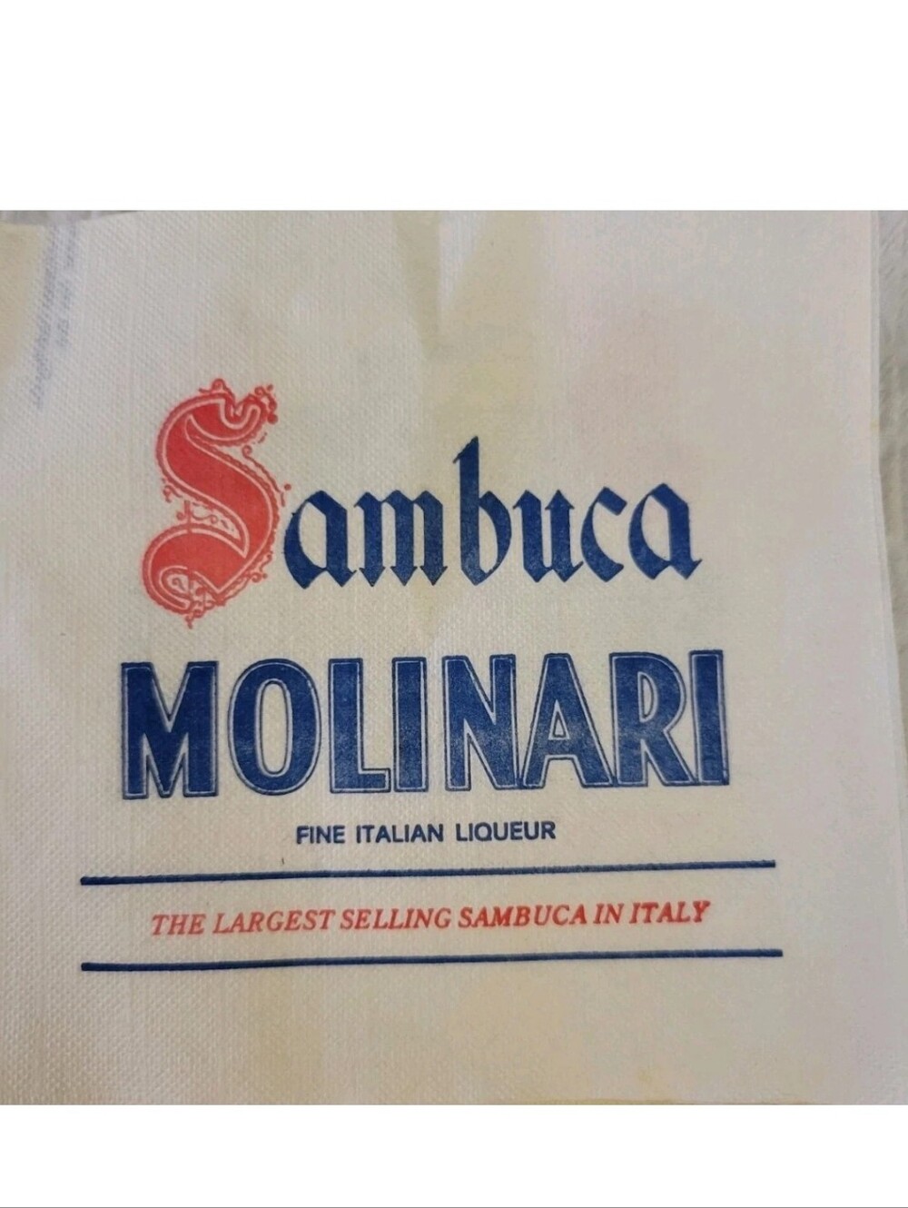 Vintage Molinari Sambuca Paper Bar Napkins 25 Pack Restaurant Promo Advertising